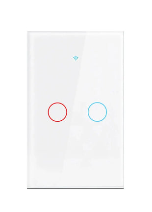 Close-up of switch surface reflecting ambient light