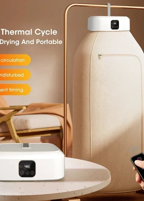 Compact drying cabinet with remote control and 600W power unit
