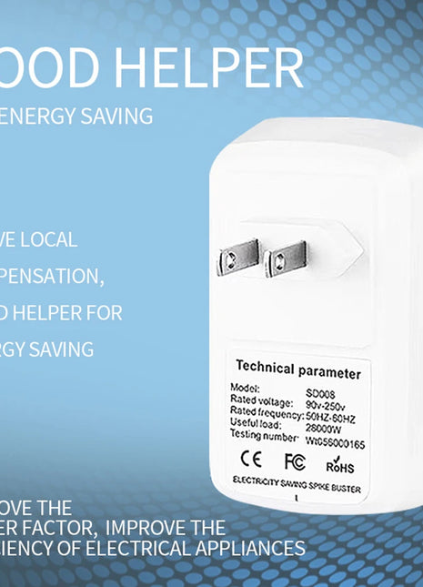 Compact energy saver device with LED indicator for home use
