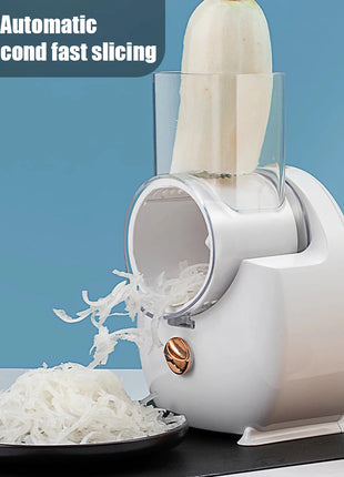 Cordless electric cheese grater on kitchen counter

