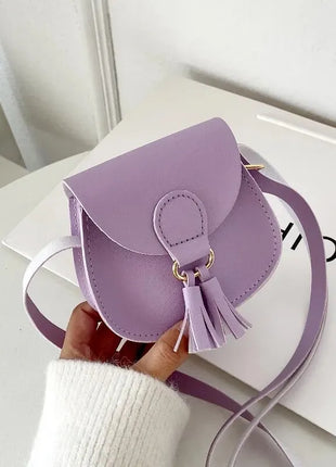 Cute Princess Accessories Kids Coin Purse Handbags Cute Girls Baby Tassel Crossbody Bags PU Leather Children Small Shoulder Bag - Riparo82