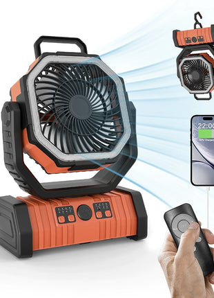 Outdoor Household Power Bank LED Light Camping Fan - riparo82