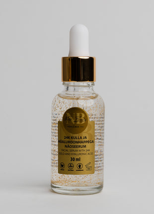 24K Gold and Hyaluronic Acid Face Serum, 30ml
