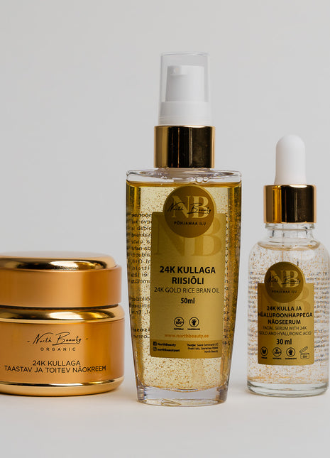 24K Gold and Hyaluronic Acid Face Serum, 30ml