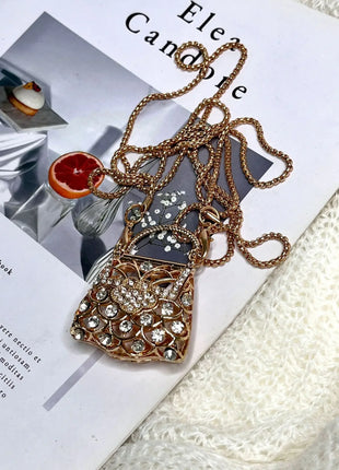 Designer Hollowed Out Heart- Haped Dinner Bags for Women  Fashionable Metal Style Shoulder Bag  Mini Accessory Bag - Riparo82