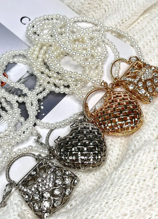 Designer Hollowed Out Heart- Haped Dinner Bags for Women  Fashionable Metal Style Shoulder Bag  Mini Accessory Bag - Riparo82