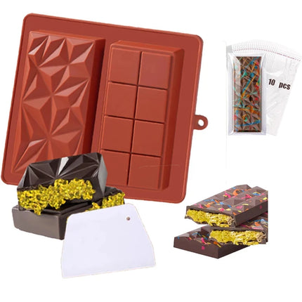 Dubai Chocolate Bar Mold Set Create Delicious Bars - Riparo82