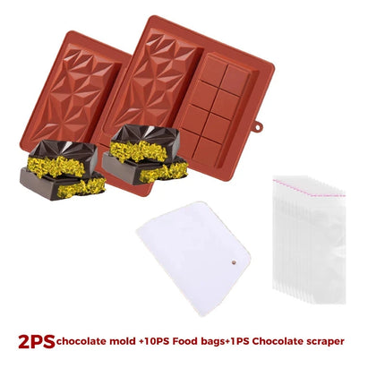 Dubai Chocolate Bar Mold Set Create Delicious Bars - Riparo82