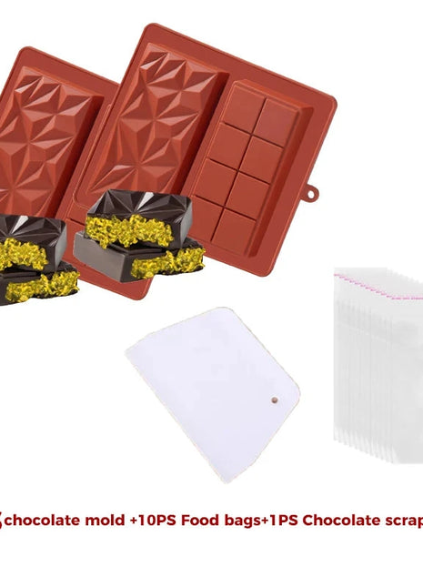 Dubai Chocolate Bar Mold Set Create Delicious Bars - Riparo82