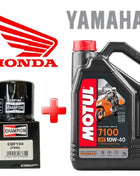 Pacchetto olio motul 7100 10w40 4l + filtro Cof104/hf204 Ce U