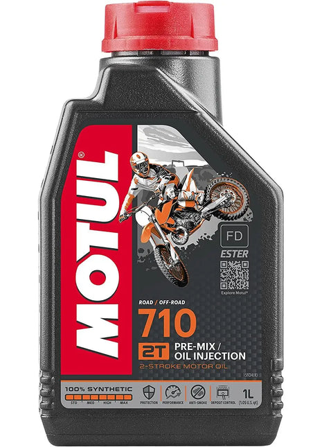 MOTUL 710 2T - Lubrificante 100% sintetico per motori a 2 tempi.