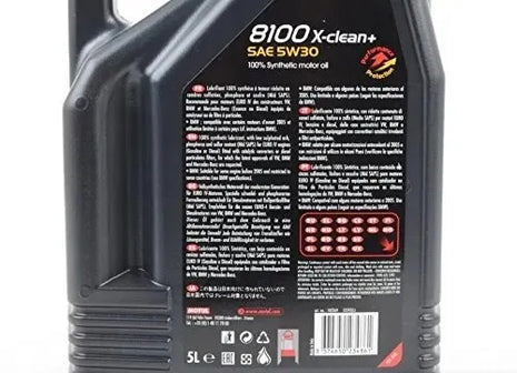 Motul 8100 X-CLEAN+ 5W30 5L Olio motore