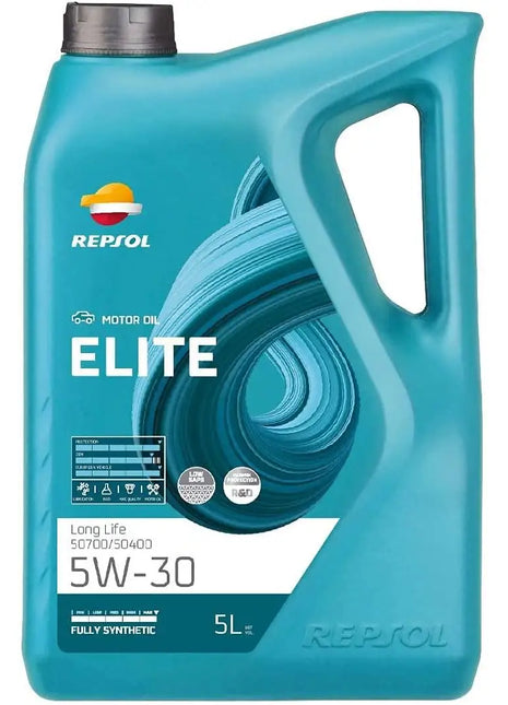 REPSOL Elite L. Life 50700/50400 5W-30 Olio motore per auto, 5L