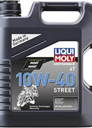 Olio per motociclette Liqui Moly 10W40 Street HC |   4 litri |   Semi-sintetico: massima protezione e prestazioni