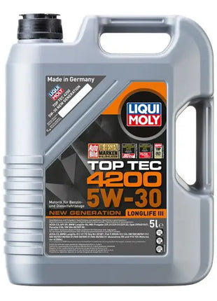 LIQUI MOLY Top Tec 4200 5W-30 Nuova generazione |   1 litro o 5 litri |   Tecnologia di sintesi Olio motore |   8972/8973
