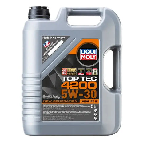 LIQUI MOLY Top Tec 4200 5W-30 Nuova generazione |   1 litro o 5 litri |   Tecnologia di sintesi Olio motore |   8972/8973