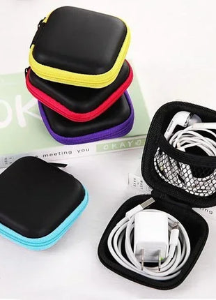 Earphone Holder Case Storage Carrying Hard Bag Box Case for Earphone for Wireless Earbuds Bluetooth Headset Cable Organizer - Riparo82