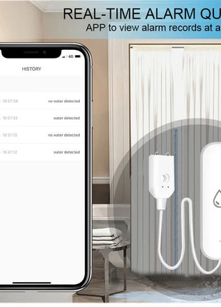 Flood sensor installed near washing machine base