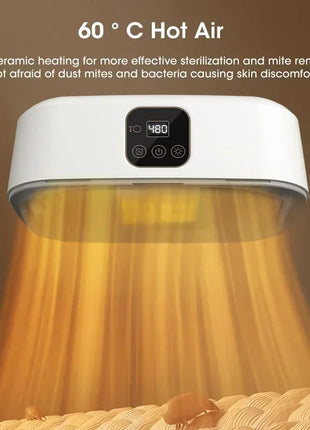 Foldable clothes dryer placed on wooden floor