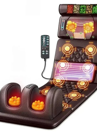 Foldable electric massage mattress with remote
