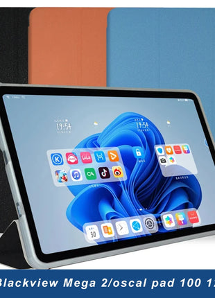 For Funda Para Blackview Mega 2 Blackview oscal pad 100 Case 12" Tablet PC Folding Stand Cover with TPU Soft Back Coque - Riparo82