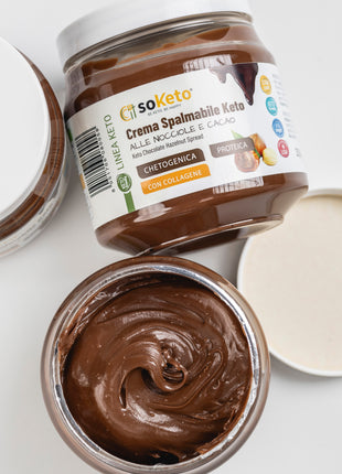 Crema spalmabile Keto alle Nocciole e Cacao 0% di Zuccheri - gr.300