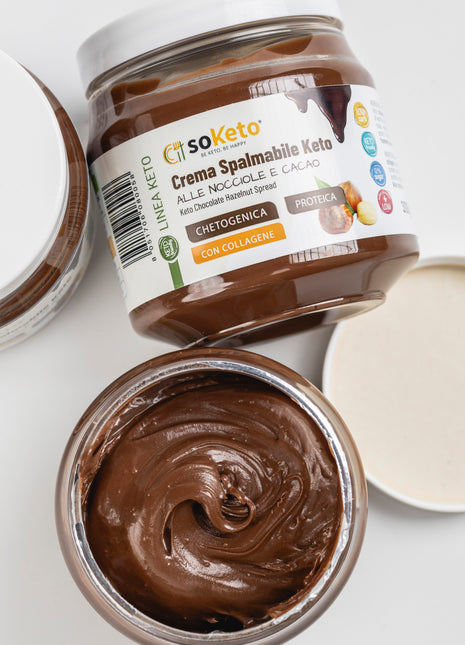 Crema spalmabile Keto alle Nocciole e Cacao 0% di Zuccheri - gr.300