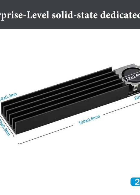 Gdstime M.2 2280 22110 Solid State Hard Disk Fan with Heatsink Heat Radiator Cooler Thermal Pad Cooler for M2 NVME SATA PCIE SSD - Riparo82