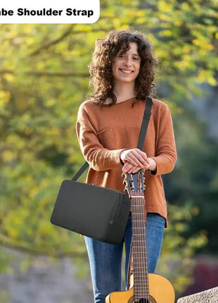 Guitar Stand Storage Bag Folding A-shape Frame Stand Case Waterproof Floor Instrument Base Storage Bag With Shoulder Strap For - Riparo82