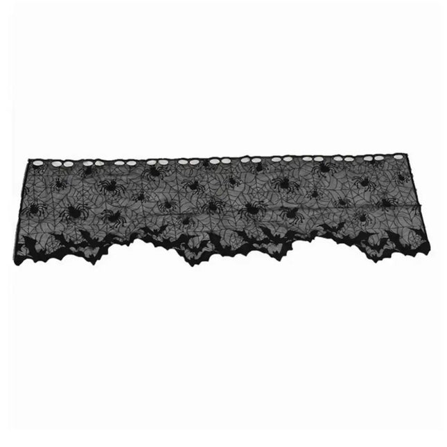 Lampshade Halloween Bat Cobweb Lamp Shade Cover Lace Ribbon Curtain Fireplace Party Decoration Supplies Tools
