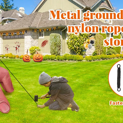 COMIN 6 FT Halloween Inflatable Outdoor Indoor Party Garden Lawn Decor Giant Scary Yard Blow Decor Built-in LEDs Handmade Latex