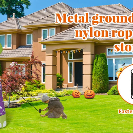 COMIN 6 FT Tall Halloween Dinosaur Skeleton Inflatable for Outdoor Party Decorations LED Yard Garden Blow-Down Lawn Decor