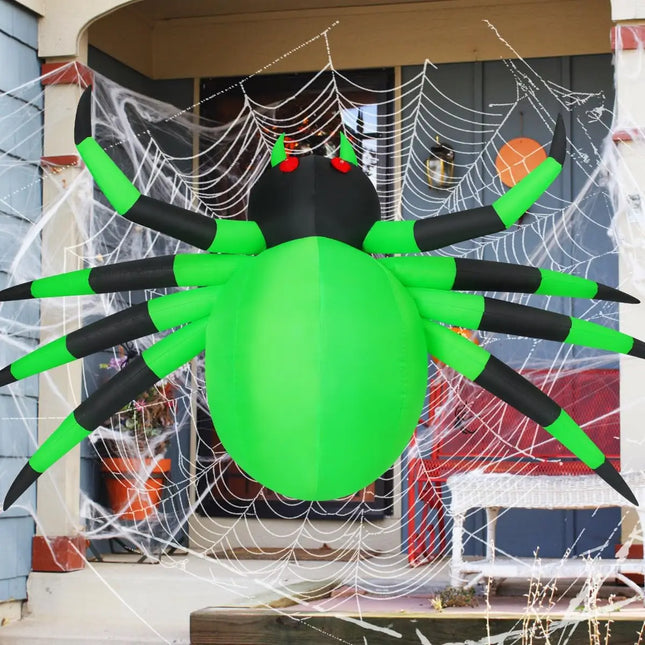 COMIN 9FT Wide Halloween Inflatable Spider Outdoor Decorations Giant LED Yard Garden Party Lawn Decoration New Arrival