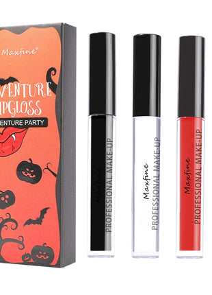 3 pcs a set Goth Matte Liquid Lipstick Makeup Set Long-Lasting Wear Waterproof Lip Gloss - Riparo82