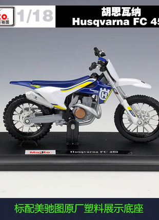 Scala 1/18 Maisto MY Husqvarna FC 450 Vitpilen 701 moto Enduro Racing Diecast Model Dirt Bike Motocross Off Road Replica - riparo82