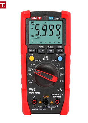 UNI-T Tester Цифровой мультиметр Profesional UT191T UT191E True RMS Auto Range DMM 20A Амперметр 600 В Счет 6000 DC AC Конденсат - Riparo82