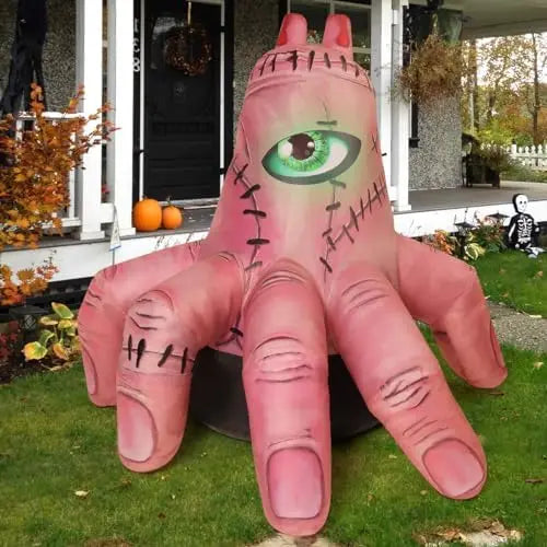 COMIN 6 FT Halloween Inflatable Outdoor Indoor Party Garden Lawn Decor Giant Scary Yard Blow Decor Built-in LEDs Handmade Latex