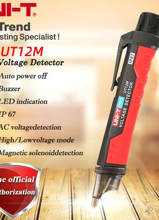 UNI-T UT12E/UT12M/UT12D non-contact AC Voltage Detector; high and low dual mode adjustable sensitive smart test pencil 24V-1000V - Riparo82
