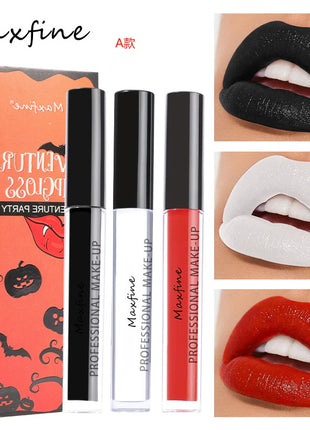 3 pcs a set Goth Matte Liquid Lipstick Makeup Set Long-Lasting Wear Waterproof Lip Gloss - Riparo82