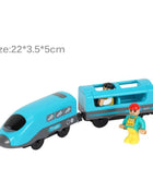 Set di treni elettrici Giocattoli Modello di treno Auto elettrica adatta per ferrovia in legno Pista del treno in legno Regalo di Natale per bambini
