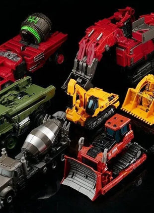AOYI Cool 8 IN 1 Oversize Devastator Toys Boy Anime Hook Action Figures Robot Car Ingegneria Modello di veicolo Bambini - riparo82