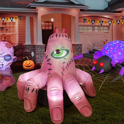 COMIN 6 FT Halloween Inflatable Outdoor Indoor Party Garden Lawn Decor Giant Scary Yard Blow Decor Built-in LEDs Handmade Latex