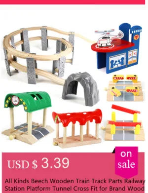 Accessori per binari in legno Rampa in plastica Curva di sovrapposizione Tracce ferroviarie elettriche S adatte a tutte le marche Giocattoli per binari in legno per bambini - riparo82