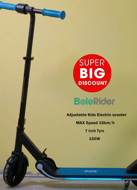 US Warehouse Adjustable 2 Wheels 7 Inch 150w 16km/h EU Stock Kids Electric Scooter for Children - riparo82