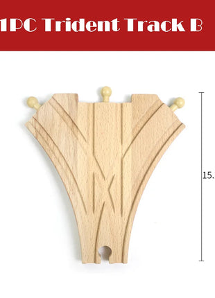 Nuova binario ferroviario in legno Tutti i tipi Biforcazione binario forcella Accessori per binari in legno di faggio adatti per binari in legno Thomos Giocattolo Regalo per bambini