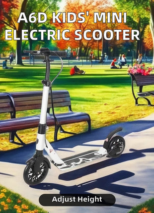 Kick Scooter for Kids Mini E Scooter Foldable Aluminum Frame Seat Included Two PU Wheels for Outdoor Use Child Toy - riparo82