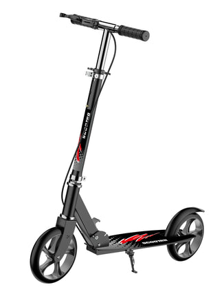 Urban Adult Two-Wheel Foldable Scooter with Large PU Planar Wheel and Hand Brake for Convenient Transportation - riparo82