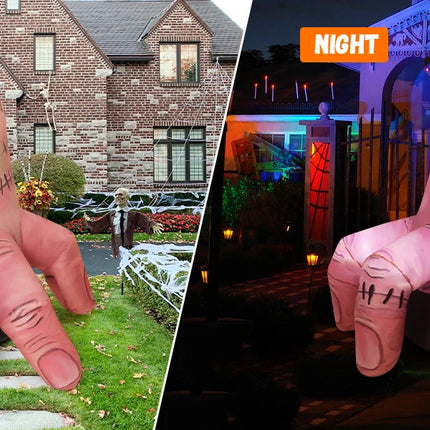 COMIN 6 FT Halloween Inflatable Outdoor Indoor Party Garden Lawn Decor Giant Scary Yard Blow Decor Built-in LEDs Handmade Latex