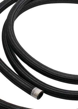 10AN AN10 12FT Nylon Braided Fuel hose Line + Black Swivel Fitting Hose End Kits - Riparo82