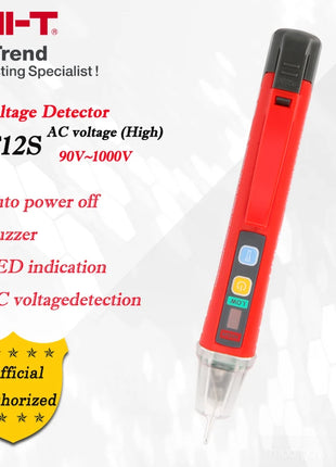 UNI-T UT12E, UT12M AC Voltage Detector UT12D; adjustable sensitive non-contact smart test pencil / IP67 protection - Riparo82